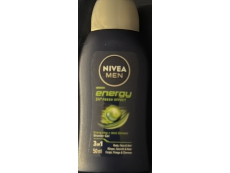Nivea Men Energy Mini Shower Gel, Mint, 50 mL