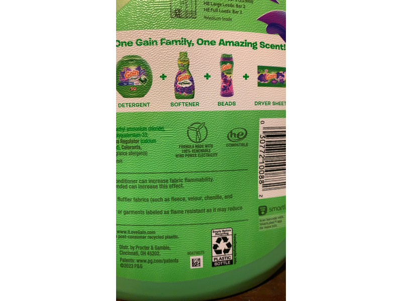 Gain Ultra Fabric Softener, Moonlight Breeze, 136 Loads, 100 fl oz/2.98 L