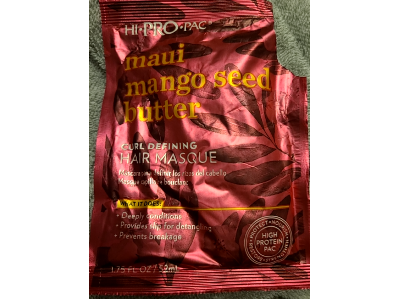 Hi Pro Pac Curl Defining Hair Masque, Maui Mango Seed Butter, 1.75 oz/52 mL