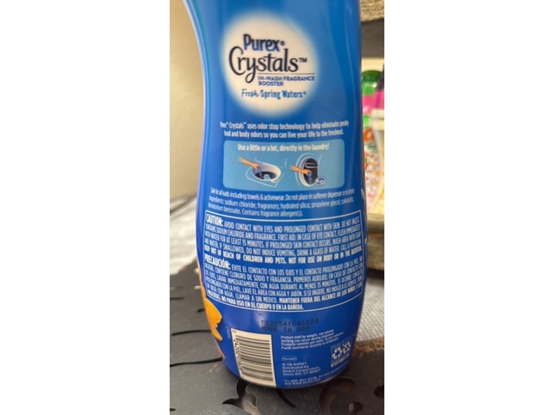 Purex Crystals In Wash Scent Boosters, Fresh Spring Waters, 21 oz/595 g, Pack Of 4