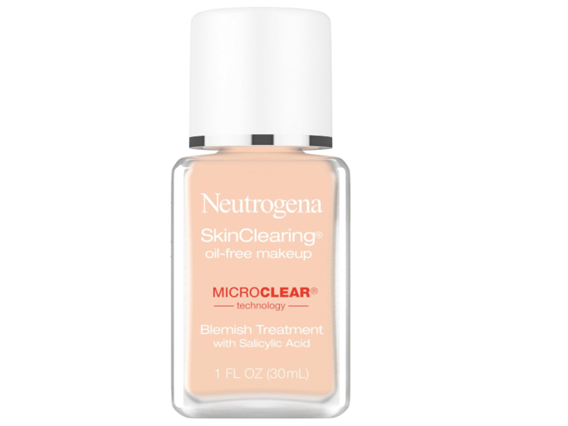 Neutrogena Skin Clearing Oil Free Liquid Makeup, 80 Medium Beige, 1 fl oz/30 mL