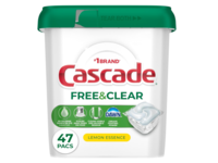 Cascade Free & Clear ActionPacs, Lemon Essence, 25.3 oz/719 g, 47 Pacs - thumbnail 1