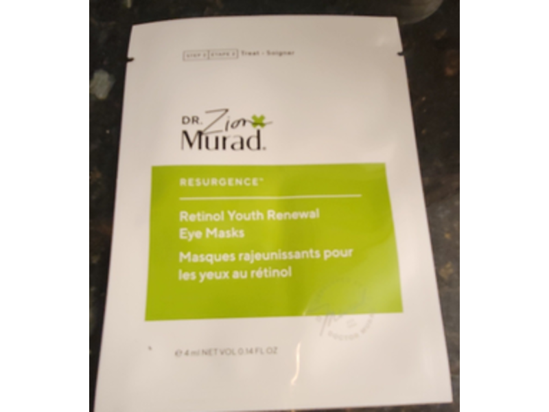 Dr. Zion Murad Retinol Youth Renewal Eye Masks, 0.14 fl oz/4 mL