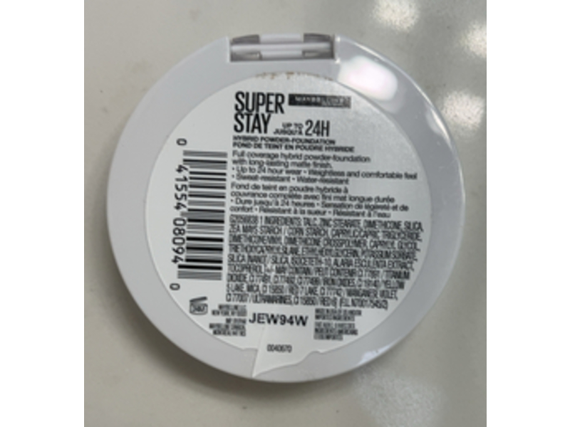 Maybelline New York Super Stay Up to 24HR Hybrid Powder Foundation, 112, 0.21 oz/6 g