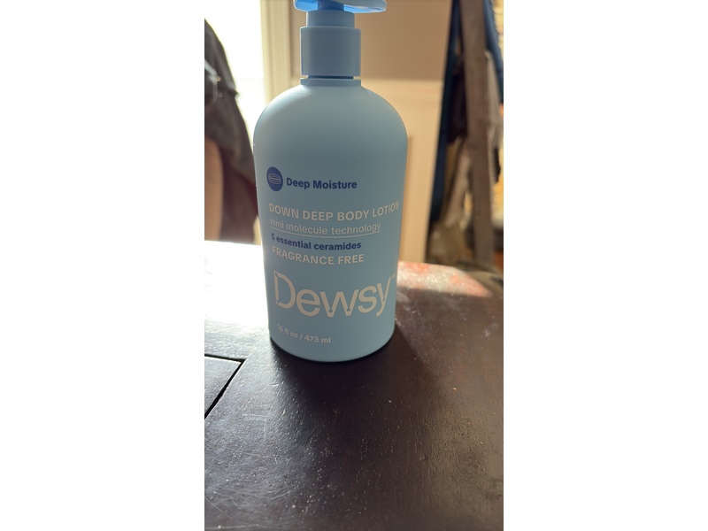 Dewsy Down Deep Body Lotion, Fragrance Free, 16 fl oz/473 mL