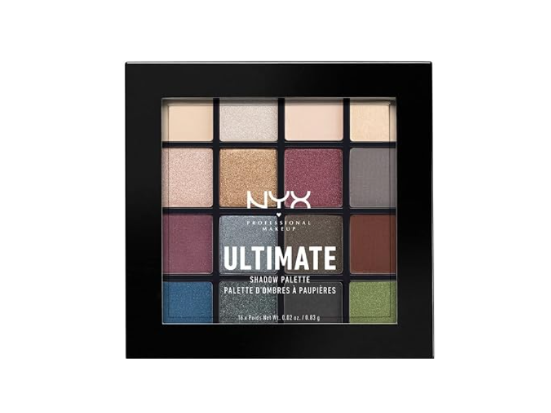 NYX Professional Makeup Ultimate Shadow Palette, Smokey & Highlight, 0.02 oz/0.83 g