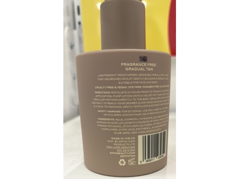 Effn Gradual Tan, Medium To Dark Fragrance Free, 10.14 fl oz/300 mL