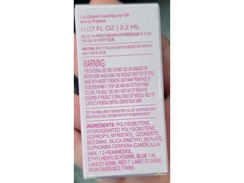 Surface Cooling Lip Oil, Berry Freeze, 0.07 fl oz/2.2 mL