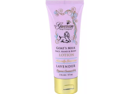 The Grecian Soap Company Goat's Milk Face, Hand & Body Lotion, Lavender, 2 fl oz/57 mL