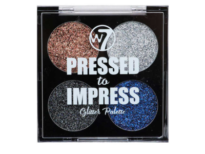 W7 Pressed To Impress Glitter Face-Palette, Style Icon, 0.15 oz/4.4 g