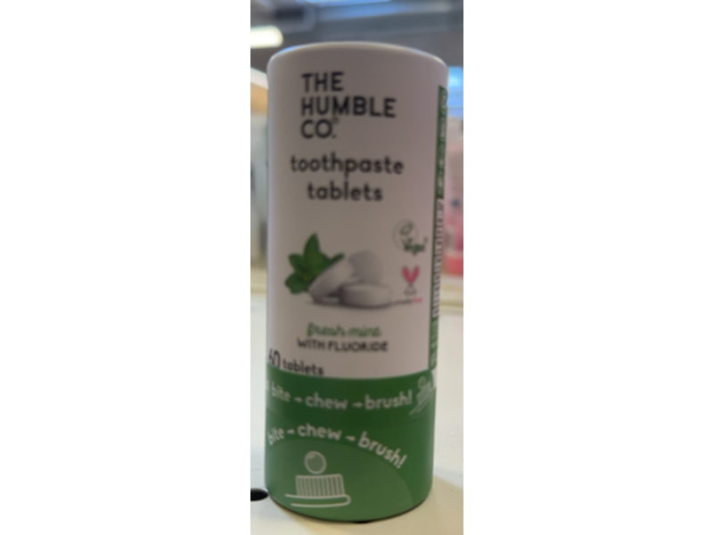 The Humble Co Toothpaste Tablets, Freshmint, 60 Counts
