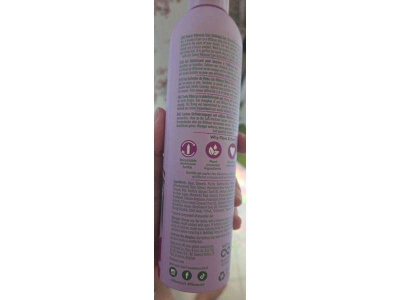 Flora & Curl Style Me. Curl Defining Gel, Sweet Hibiscus, 10.1 fl oz/300 mL