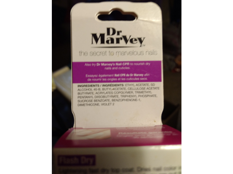 Dr Marvey Flash Dry High Shine, Base & Top Coat, 0.5 fl oz