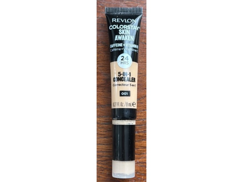 Revlon ColorStay Skin Awaken 5-In-1 Concealer, 001 Universal Neutralizer, 0.27 fl oz/8 mL