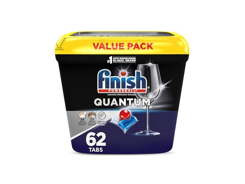 Finish Quantum Dishwasher Detergent Pods, 62 Count