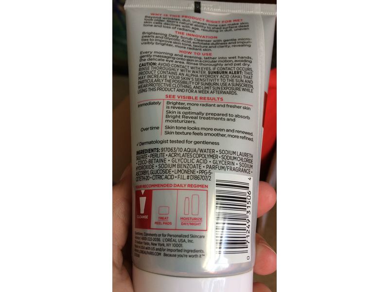 L'Oreal Paris Revitalift Bright Reveal Cleanser, 5.0 fl oz/150 mL