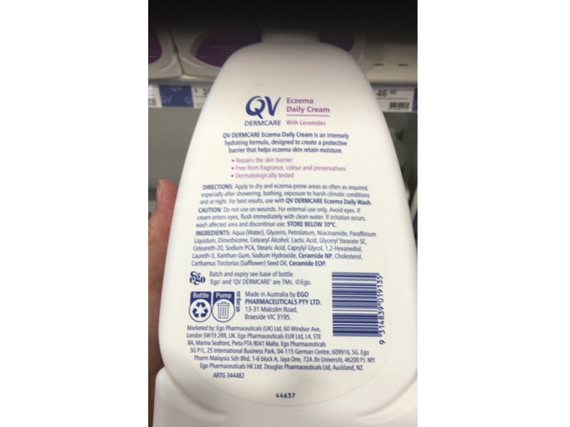 Ego Qv Eczema Daily Cream, Ceramides, 1 kg