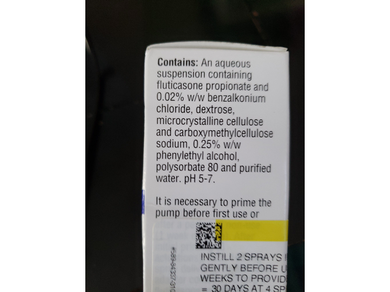 Fluticasone Propionate Nasal Spray USP, 50 mcg, GSMS Pharma (RX)