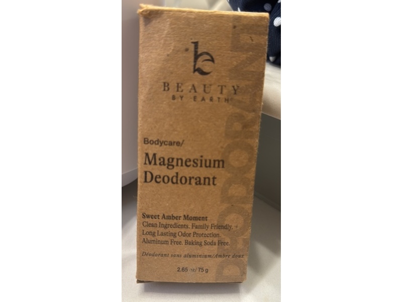 Beauty By Earth Magnesium Deodorant, Sweet Amber Moment, 2.65 oz/75 g