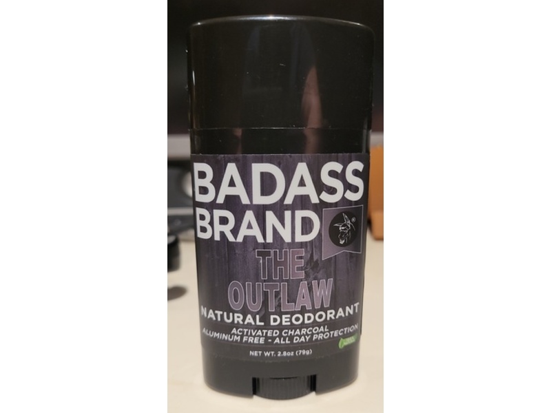 Badass Beard Care The Outlaw Natural Deodorant, Activated Charcoal, 2.8 oz/79 g