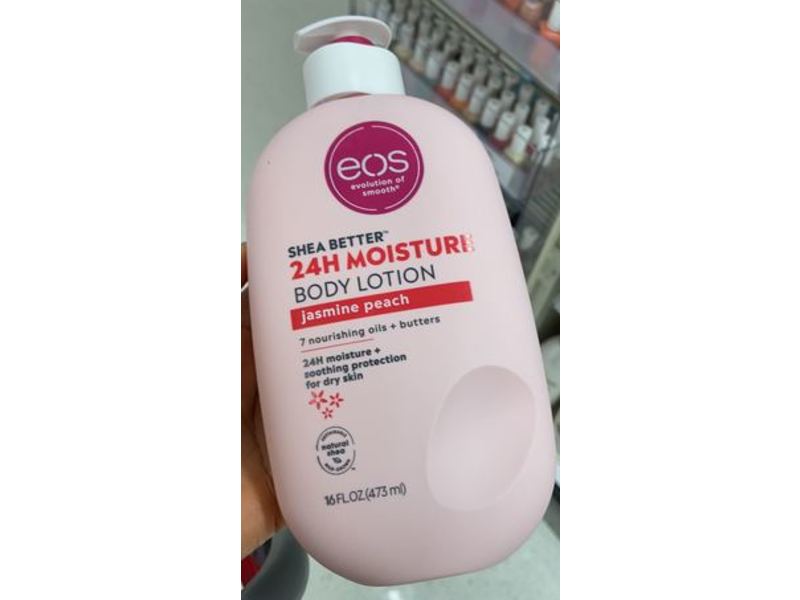 Ecos Shea Better 24H Moisture Body Lotion, Jasmine Peach, 16 fl oz/473 mL