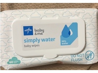 Medline Baby & Me Baby Wipes, Simply Water, 60 Bamboo Wipes, Pack Of 12 - thumbnail 2