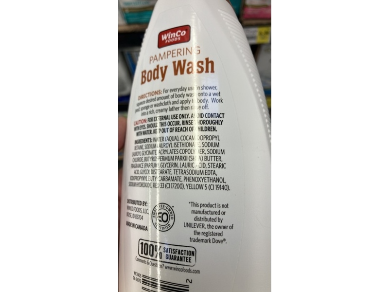 Winco Pampering Body Wash, Shea Butter & Warm Vanilla, 22 fl oz/651 mL