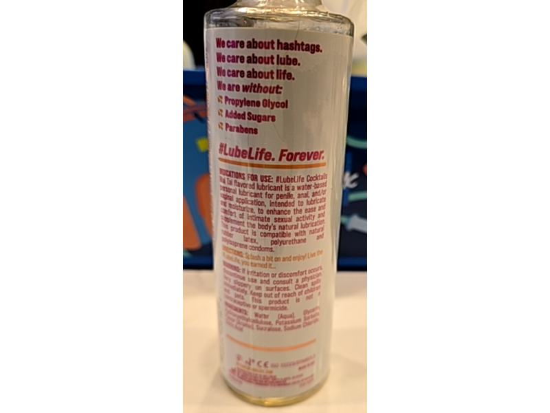 Lube Life Water-Based Lubricant, Mai Tai, 8 fl oz/240 mL