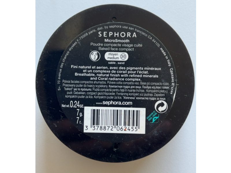 Sephora Collection Microsmooth Baked Face Compact, Medium Sand, 0.24 oz/7 g