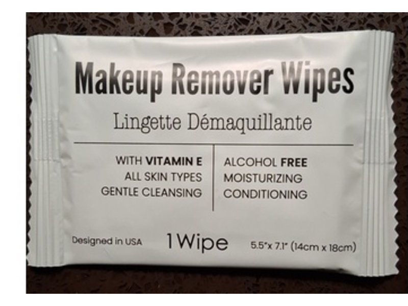 World Amenities Makeup Remover Wipes with Vitamin E, 1 Count
