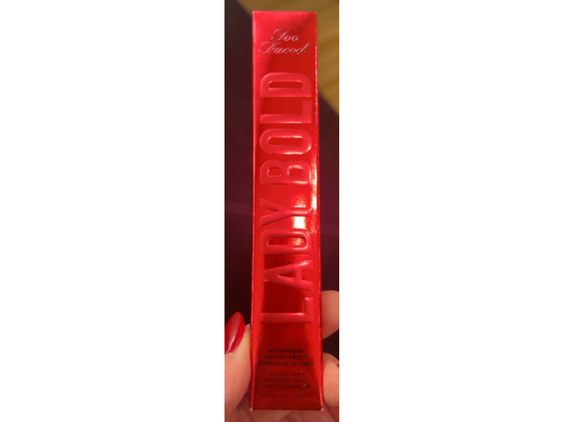 Too Faced Lady Bold Longwear Lip Liner, Lady Bold, 0.008 oz/0.23 g
