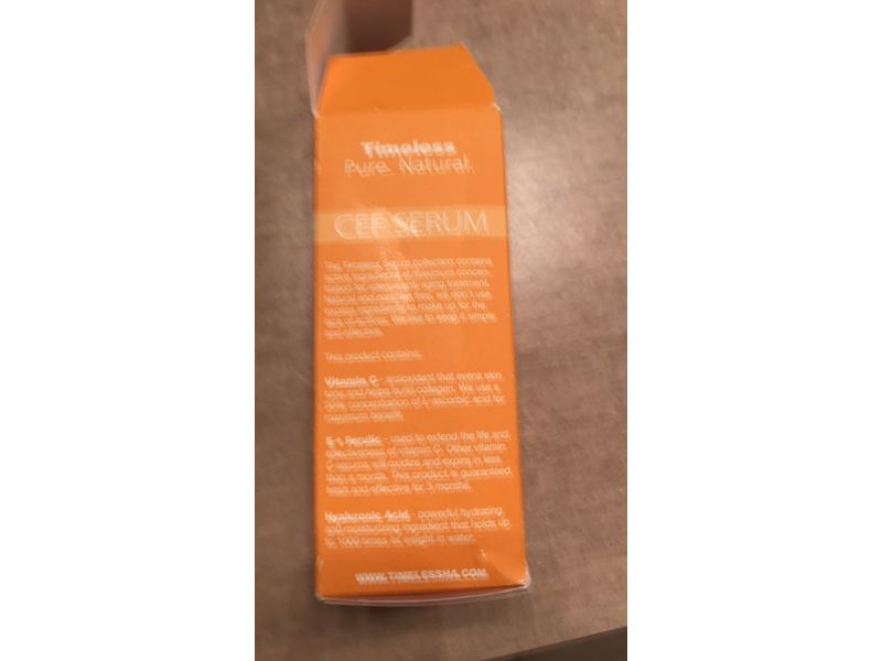 Timeless Serum, 20% Vitamin C + E + Ferulic Acid , 1 fl oz/30 mL