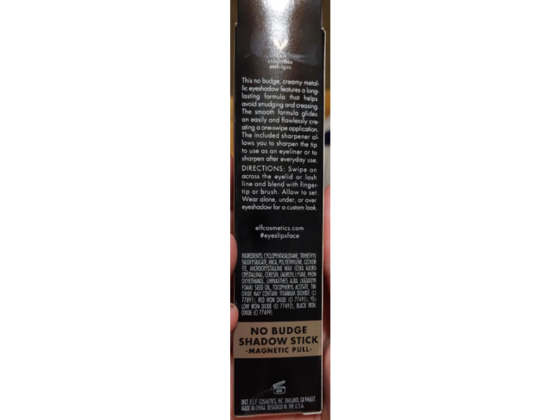 e.l.f. No Budge Shadow Stick, Magnetic Pull, 0.05 oz/1.6 g