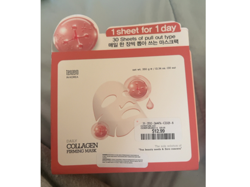 Tenzoero Daily Collagen Firming Mask, 12.34 oz/350 g