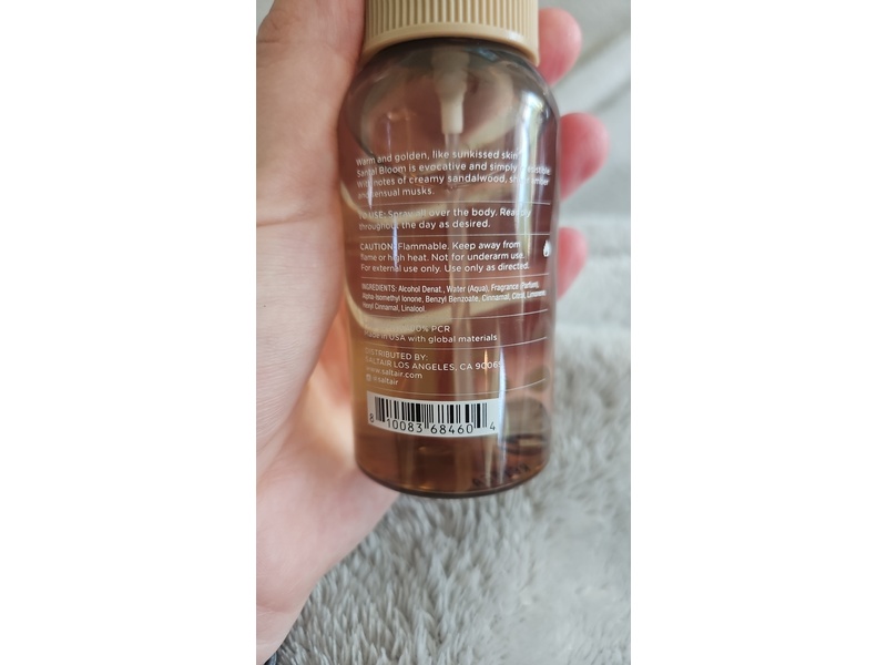 Saltair Fine Fragrance Body Mist, Santal Bloom, 3 fl oz/88 mL
