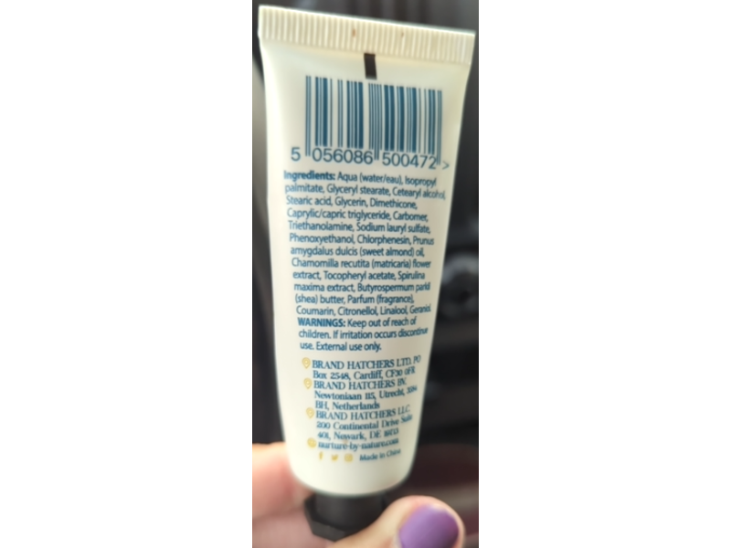 Nurture By Nature Hand Cream, Oat & Milk, 1.01 fl oz/30 mL