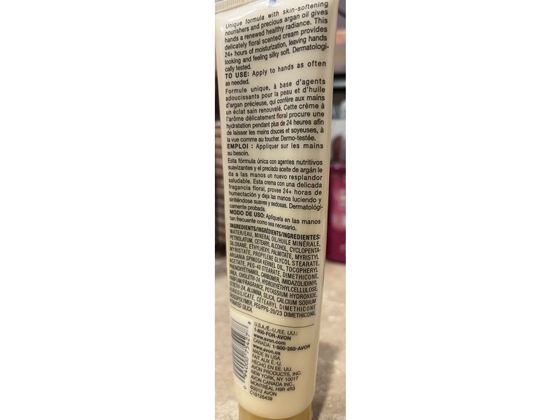 Avon Skin So Soft Replenishing Hand Cream, Signature Silk + Argan, 3.4 fl oz/100 mL