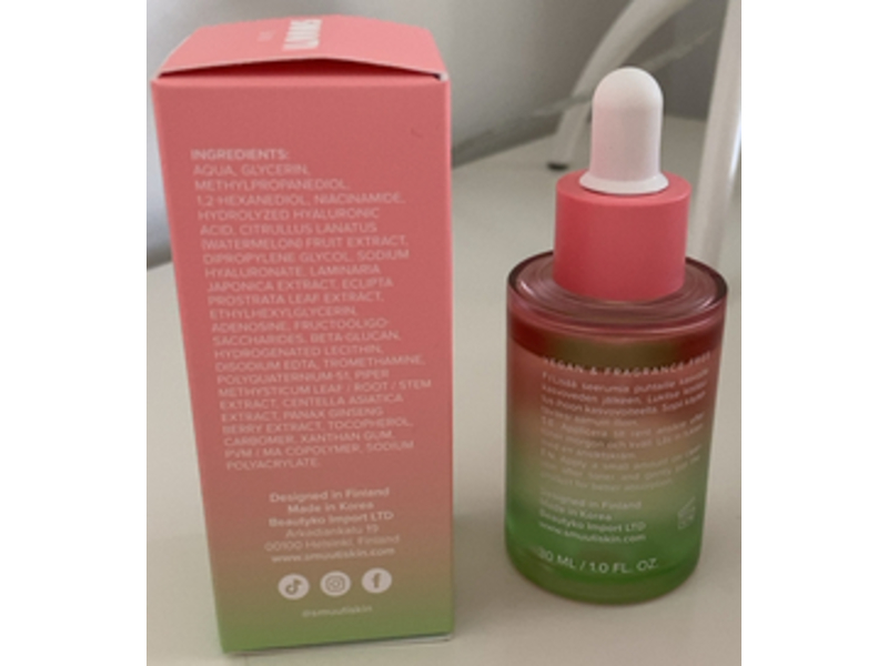 Smuuti Skin Watermelon Dew Serum, 1 fl oz/30 mL