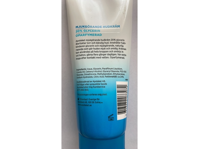 Apoteket Extra Intensiv Moisturizing Cream, 20% Glycerin, 200 mL