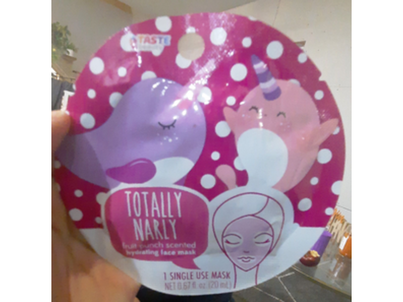 Taste Beauty Totally Narly Fruit Punch Scented Hydrating Face Mask, 0.67 fl oz/20 mL