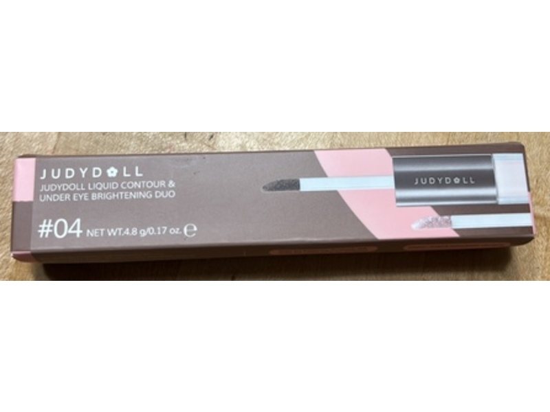 Judydoll Liquid Contour & Under Eye Brightening Duo, #04 Medium With Neutral Undertones, 0.17 oz/4.8 g