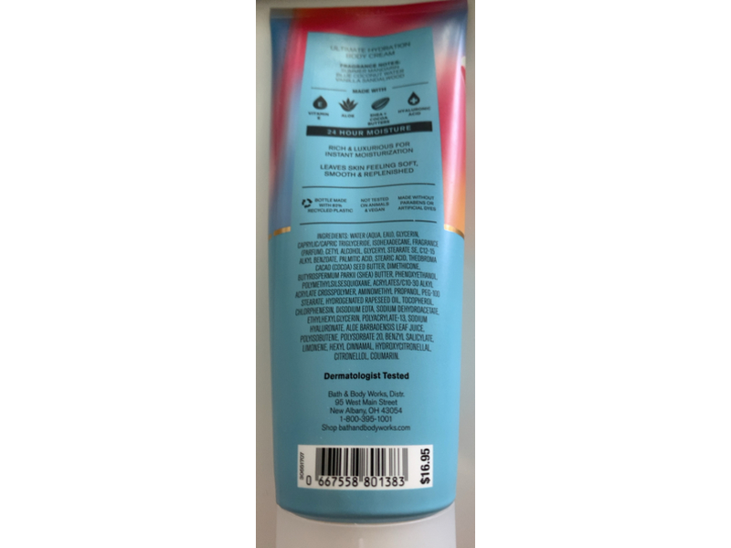 Bath & Body Works Endless Weekend Body Cream, Shea Butter + Hyaluronic Acid, 8 oz/226 g