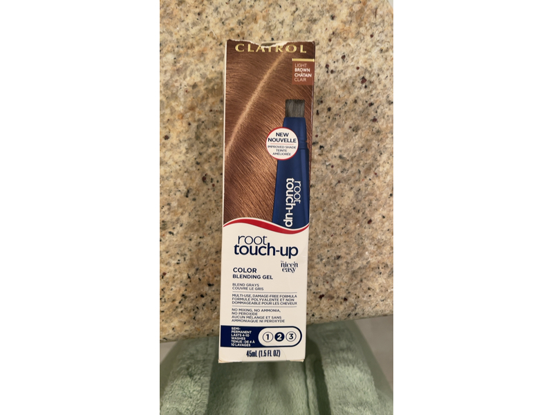 Clairol Root Touch-Up Semi Permanent Color Blending Gel, Light Brown, 1.5 fl oz/45 mL.
