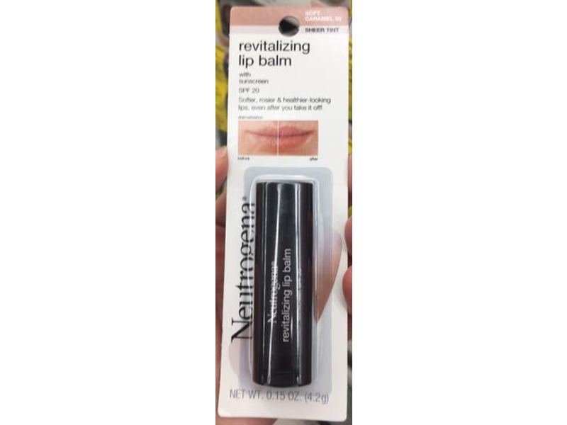 Neutrogena Revitalizing Lip Balm, SPF 20, Soft Caramel 50, 0.15 oz/4.2 g.