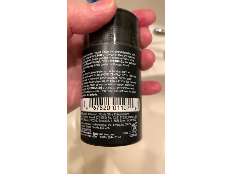 Toppik Hair Building Fibers, White, 12 g/0.42 oz