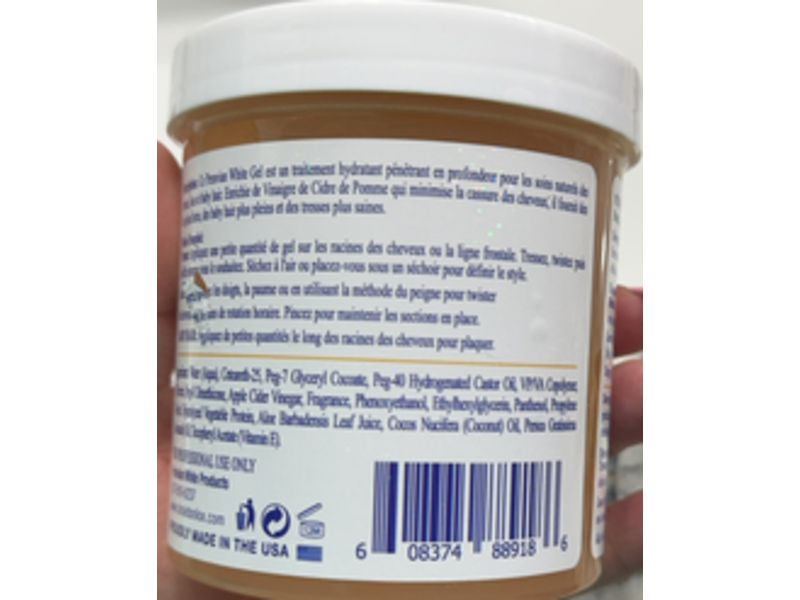 Peruvian White Braid, Loc & Edge Gel, Apple Cider Vinegar, 16 fl oz/473 mL