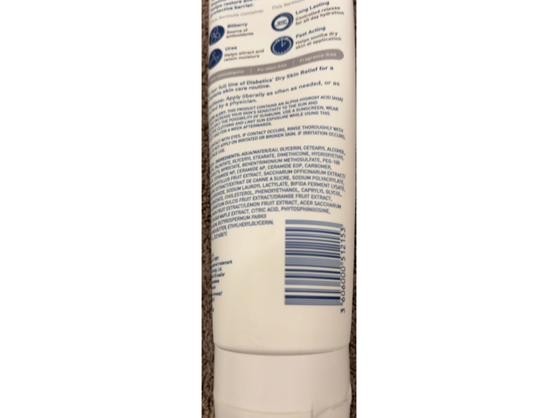 CeraVe Diabetics Dry Skin Relief Moisturizing Cream, 8 fl oz/236 mL