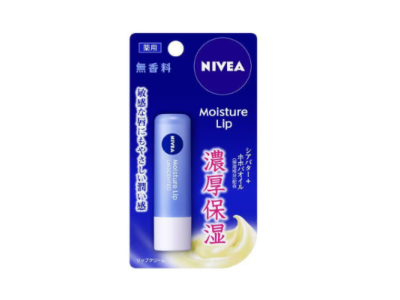 Nivea Moisture Lip Balm, Unscented, 0.14 oz/3.9 g
