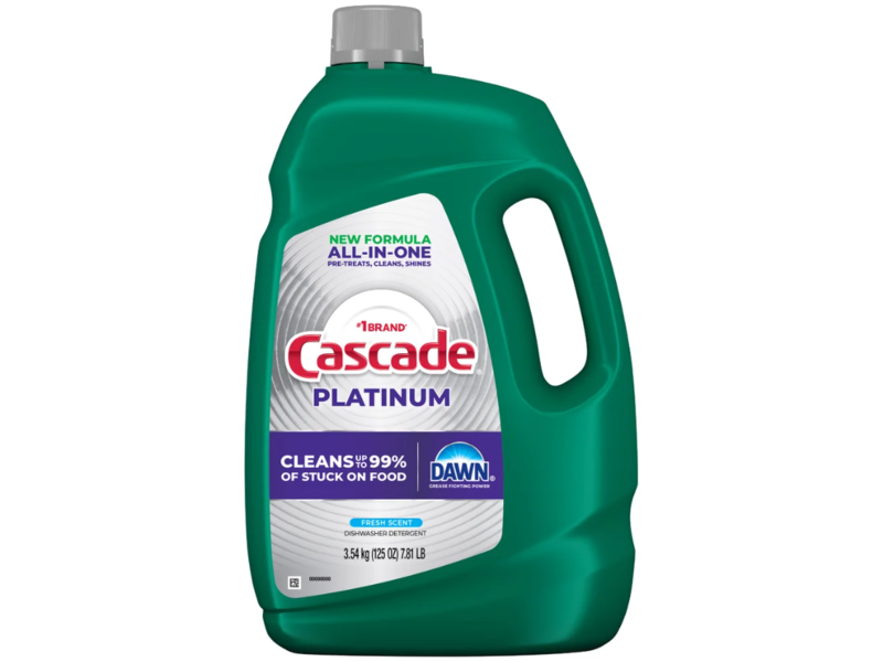 Cascade Platinum Dishwashing Liquid Detergent, Fresh, 125 oz/3.54 kg