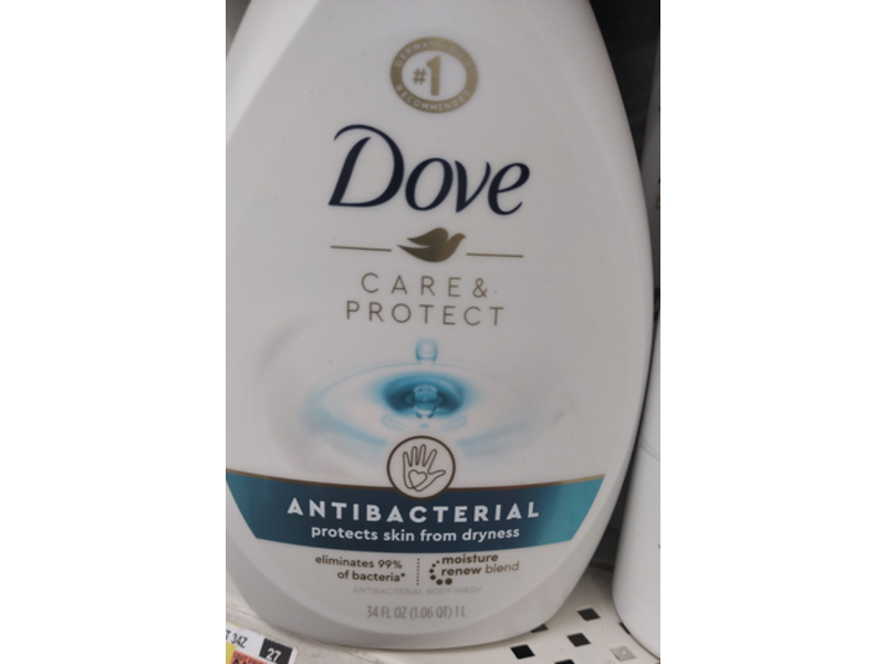 Dove Antibacterial Body Wash, Care & Protect, 34 fl oz/1 L